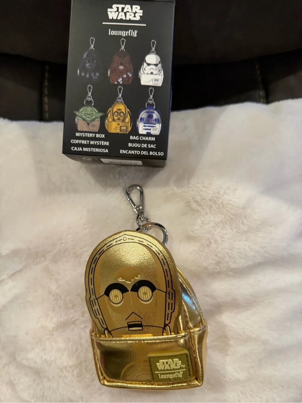 Loungefly Star Wars C-3PO Metallic Gold Bag Charm